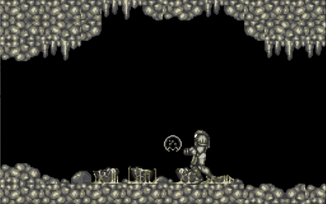 Samus’s first encounter with the Metroid hatchling, as seen in Super Metroid’s opening cutscene (1994). Um, I’m a huge Metroid nerd.